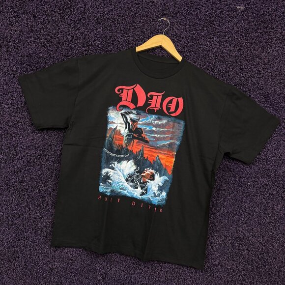 Dio Holy Diver Debut Album Cover Heavy Metal Band T-Shirt XL - Picture 3 of 4